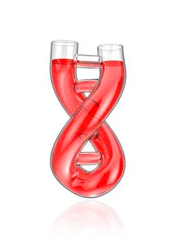 DNA test tube Illustrazione stock