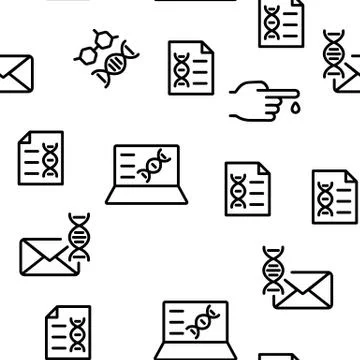 Dna Test Vector Seamless Pattern イラスト素材