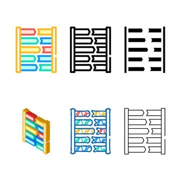Dna testing color icon vector isolated forms Stock Illustration