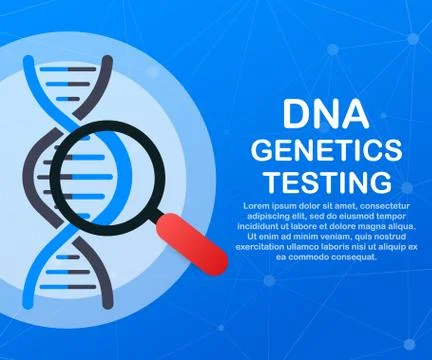 DNA testing, genetic diagnosis concept. Genetic engineering concept. Can use  Stock Illustration