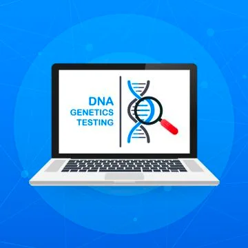 DNA testing, genetic diagnosis concept. Genetic engineering concept. Can use  Stock Illustration