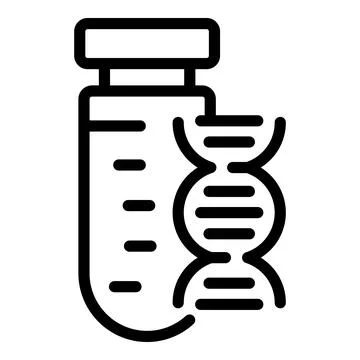 Dna testing icon outline vector. Genetic test Stock Illustration