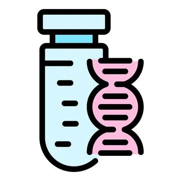 Dna testing icon vector flat Stock Illustration
