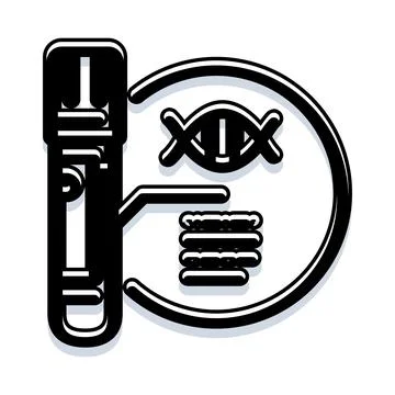 Dna testing laboratory research and genetic analysis concept Illustrazione stock