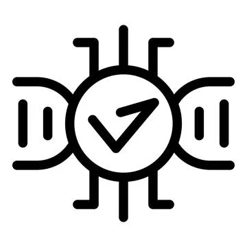 Dna testing result icon showing successful genetic analysis Stock Illustration