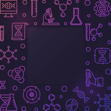 DNA Testing vector colorful outline illustration or frame Stock Illustration