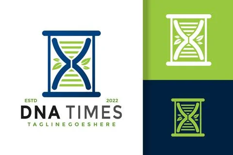 DNA Time Sand Logo Design, brand identity logos vector, modern logo, Logo Des Stock Illustration