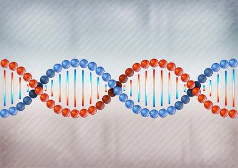 Dna two color Illustrazione stock