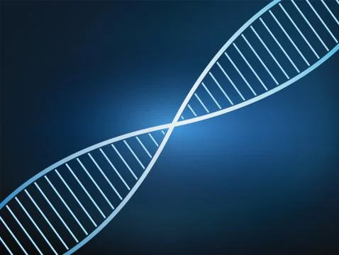 Dna vector blue line Blue background Stock Illustration