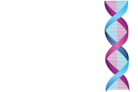 Dna vector blue line Blue background Stock Illustration