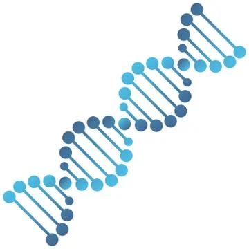 Dna vector blue line Stock Illustration