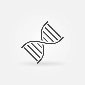 DNA vector concept icon or sign in thin line style Stock Illustration