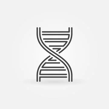 DNA vector concept linear logotype or icon Stock Illustration