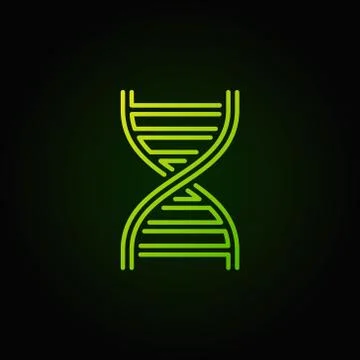 DNA vector green concept logotype or icon Stock Illustration
