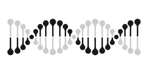 DNA vector icon chromosome genetics gene helix イラスト素材
