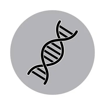 DNA vector icon. DNA black flat symbol isolated on white background. Vector i イラスト素材