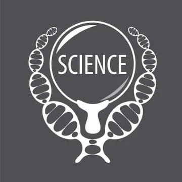 DNA vector logo in the form of the emblem Stock Illustration