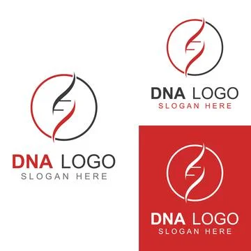 DNA vector logo. Modern medical logo, with vector illustration template desig Stock Illustration