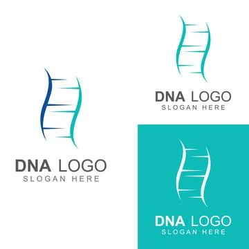 DNA vector logo. Modern medical logo, with vector illustration template desig Stock Illustration