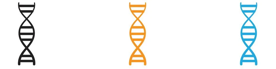 DNA vector logo set collection for web app ui 库存插图