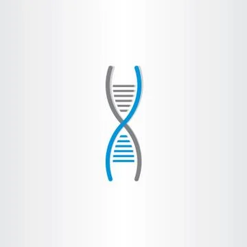 DNA vector symbol deoxyribonucleic acid icon Illustrazione stock