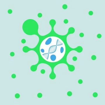 DNA virus icon Ilustración de archivo