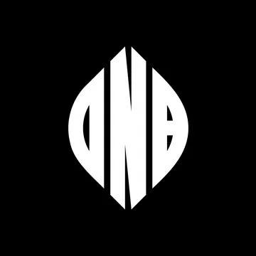 DNB circle letter logo design with circle and ellipse shape. DNB ellipse lett 스톡 일러스트