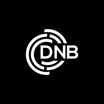 DNB letter logo design on black background. DNB creative initials letter logo 스톡 일러스트