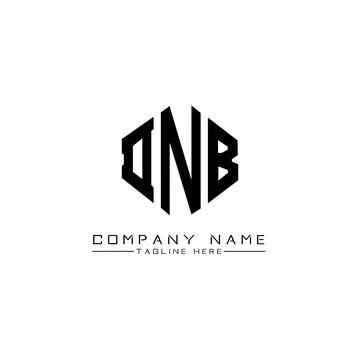 DNB letter logo design with polygon shape. DNB polygon and cube shape logo .. 스톡 일러스트