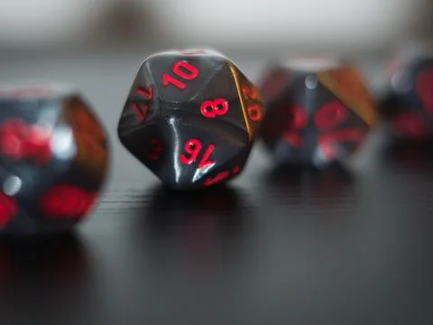 DND Dice 4 Stock Photos