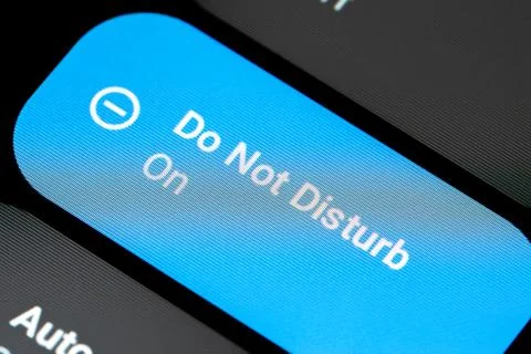 DND Do not Disturb mode enabled on a smartphone device Stock Illustration