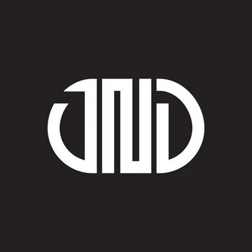 DND letter logo design on black background. DND creative initials letter logo Stock Illustration
