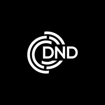 DND letter logo design on black background. DND creative initials letter logo Stock Illustration