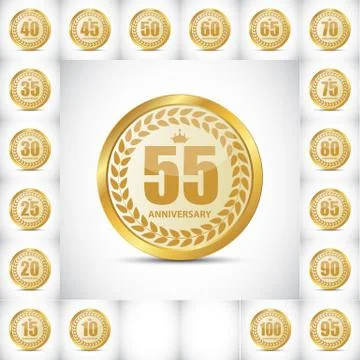 ÐÑÐ½Ð¾Ð²Ð½ÑÐµTemplate Logo Set  Anniversary Vector Illustrat Stock Illustration