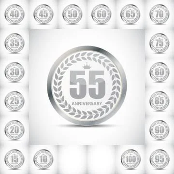 ÐÑÐ½Ð¾Ð²Ð½ÑÐµTemplate Logo Set  Anniversary Vector Illustrat Stock Illustration