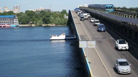 Dnieper River Stock Footage 54716796