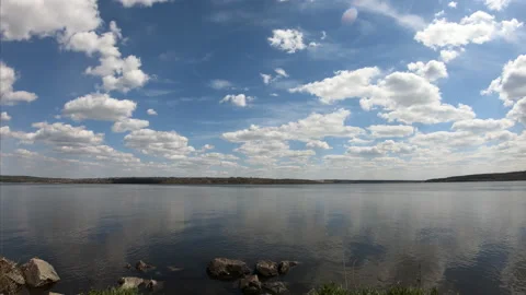 Dnieper river in summer. Stock Footage 153991328