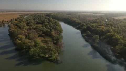 Dniester delta Drone view Stock Footage 143593311