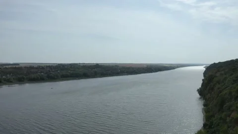 Dniester River of Ukraine Stock Footage 131380057