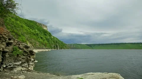 Dniester at Summer Day, Timelapse Stock Footage 11236850