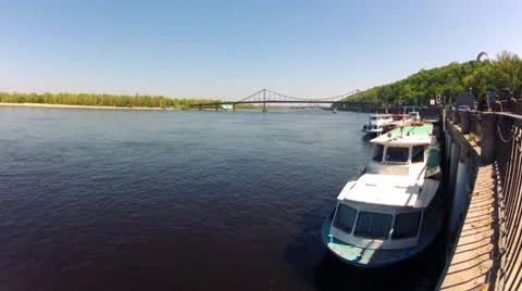 Dnipro river in Kyiv Video stock 23178852