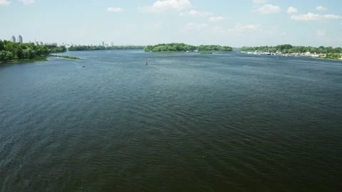 Dnipro river. Kyiv Stock Footage 143467669
