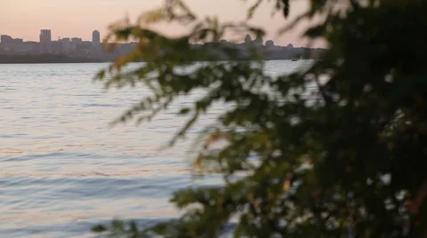 Dnipro River at Sunset 動画素材 53847622