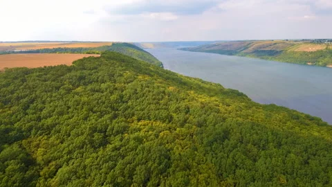 Dnister aerial view Stock Footage 99327871