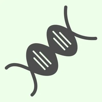 DNK molecule solid icon. Scientific structure of a DNA element glyph style Illustrazione stock
