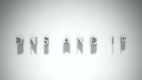 Dns and ip 3D title animation with shadows on a white background Stock Footage 297274438