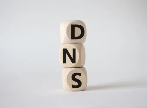 DNS -Domain Name Server - Consumer Price Index symbol. Concept word DNS on .. Stock Photos