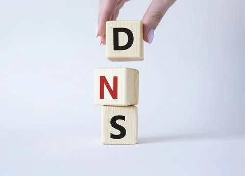 DNS -Domain Name Server - Consumer Price Index symbol. Concept word DNS on .. Stock Photos