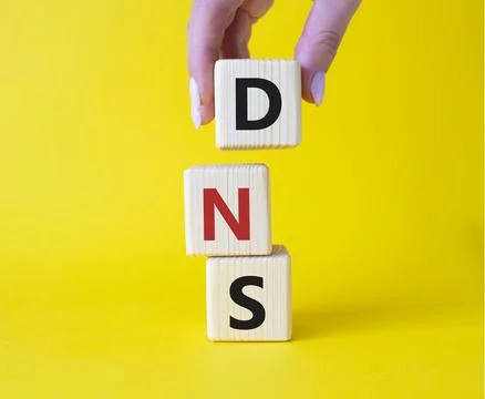 DNS -Domain Name Server - Consumer Price Index symbol. Concept word DNS on .. Stock Photos