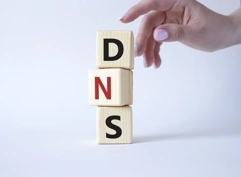 DNS -Domain Name Server - Consumer Price Index symbol. Concept word DNS on .. Stock Photos